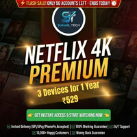 Netflix 4K Ultra HD Premium • 3 Device • 1 Year Plan